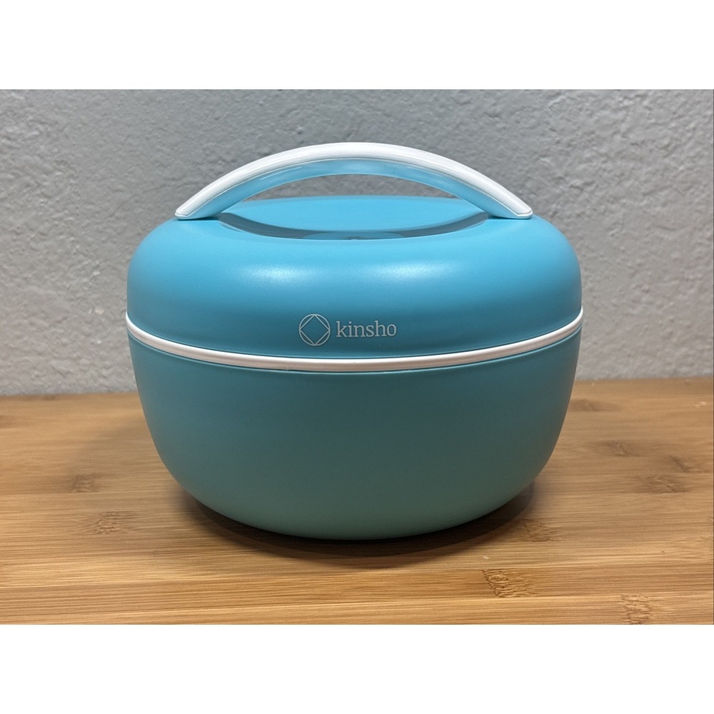 Kinsho Bento Bowl. 1200ML. BPA Free. Include spoon,fork, & mini dressing contain